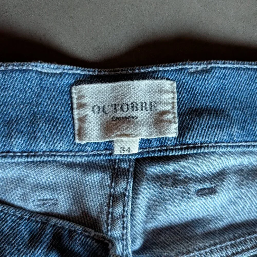 Octobre Éditions Avi Men’s Button-Fly Straight Leg Jeans - Size 34